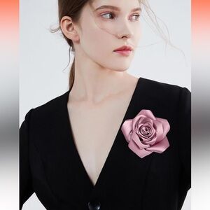 Pink Rose Hair Clip or Brooch